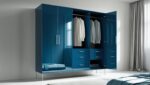 Marine Blue Acrylic Finish Wardrobe